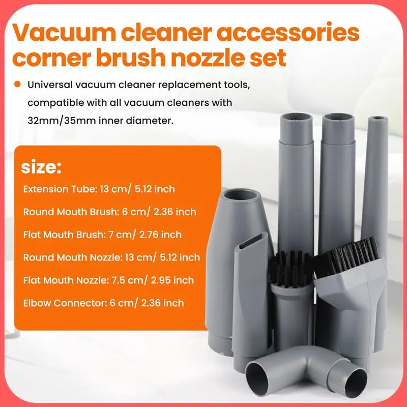 

AA89-9Pcs Mini Vacuum Attachment Accessories Parts Set Fits Most Vacuum Cleaners