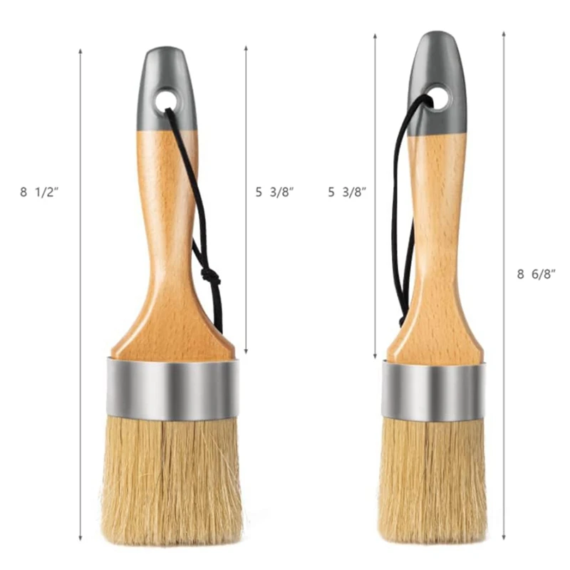 Wax And Chalk Paint Brush Wax Brushes Brushes For Furniture DIY Art Crafts, Natural Bristle
