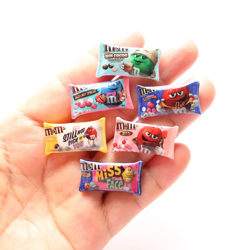 10 adet sevimli M şeker fasulye reçine çikolata Flatback Cabochon karalama defteri DIY takı dekor bezemeler zanaat aksesuarları