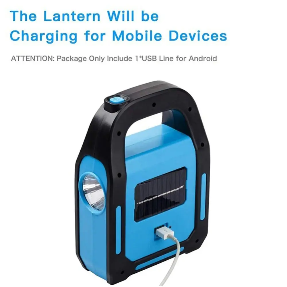 Lentera Kemah LED Tahan Air Baru Senter Surya COB Pengisi Daya USB 3 Mode Lampu Lampu Darurat untuk Mendaki Luar Ruangan