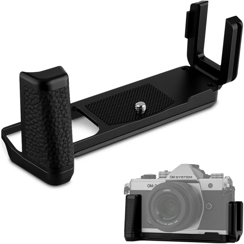 Haoge HG-OM3 support de camra poigne pour OM SYSTEM OM-3 camra ajustement Arca Swiss Kirk RRS Benro plaque de dgagement rapide