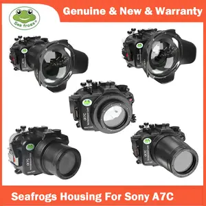 Seafrogs新モデル40メートル水中カメラハウジングロングフラットポート合金トレイキヤノンeos R3 For16-35mm  24-105ミリメートル100ミリメートル - AliExpress