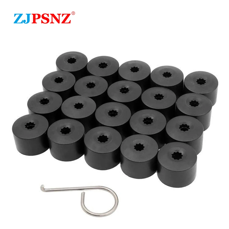 

17mm Car Tire Bolt Nut Cap Car Tire Wheel Cover Hub Nut Bolt Cover Cap Anti-Rust Auto Tyre Screw Cap Protection Cover Caps 20Pcs