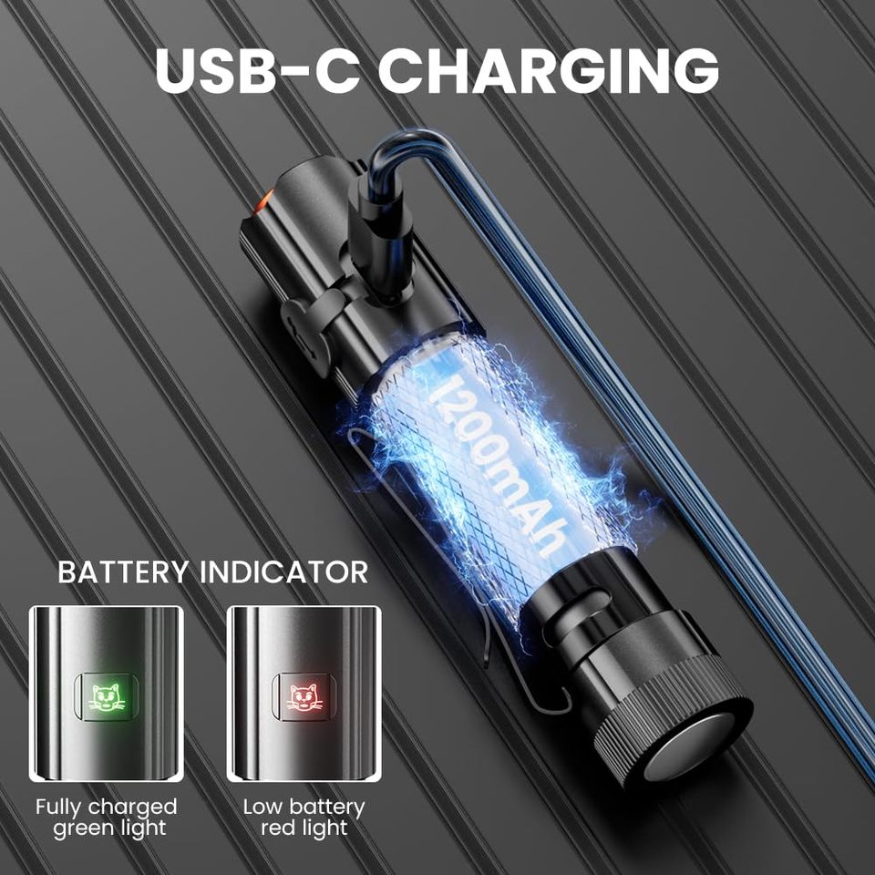  YEMAO M52 Tactical Flashlight 14500 Mini Alloy Flashlight Rechargeable Portable Lantern Emergency Torch Camping Light 1500lumens 