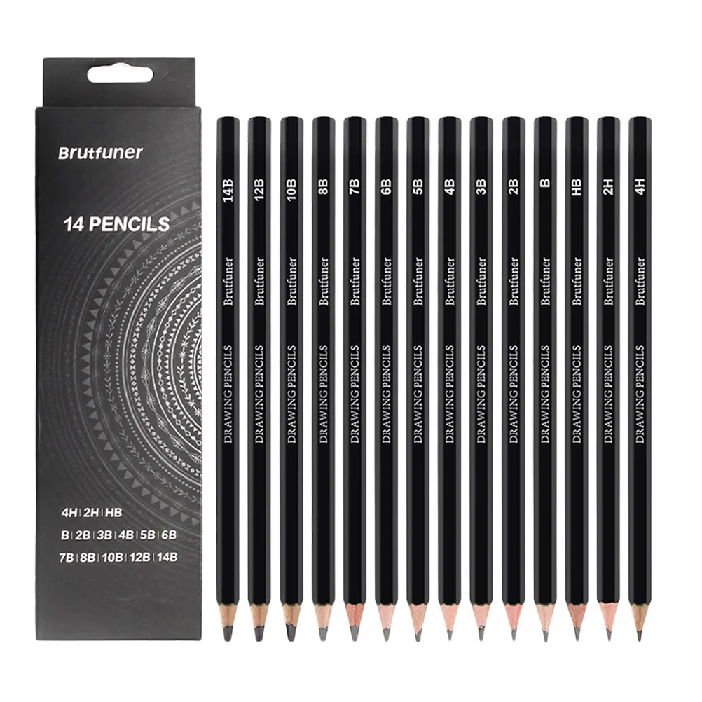 

14 Pcs Portable Sketch Pencil Student Lead Pencils Graphite Crayon Drawing for Sketching