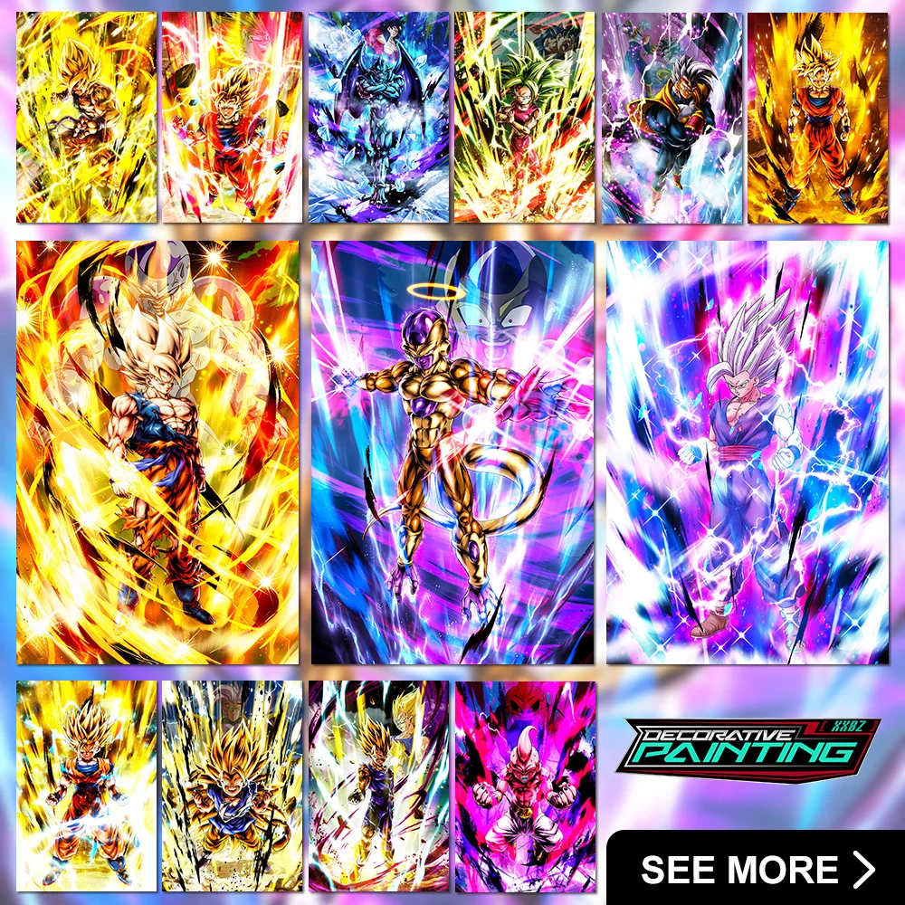 

Anime Dragon Ball Wall Art Poster Super Saiyan Goku Pictures Majin Vegeta Home Decor Frieza Canvas Paintings No Frame Wallpaper
