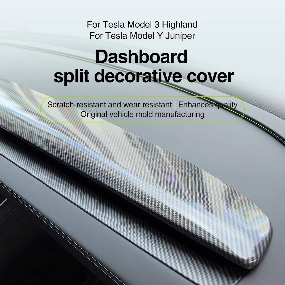 Suitable for Tesla Model 3 Highland Model Y Juniper Model Y L 2025 front dashboard cover split ABS panel decoration car interior