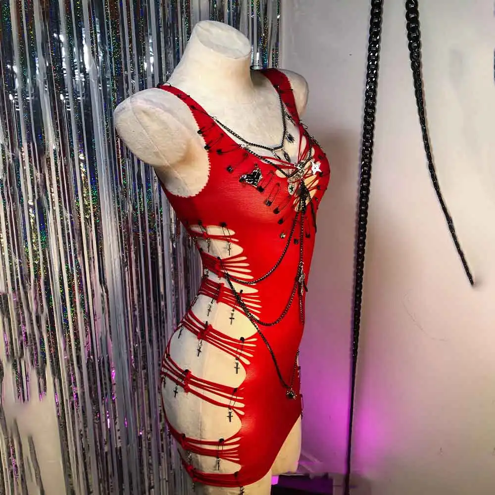 사이버 카와이 핀 체인 에코 틴 이모 DIY 고스 90년대 하라주쿠 펑크 록 힙합 그런지 E-걸즈 핸드메이드 Y2K 탑스 고딕 드레스 해골