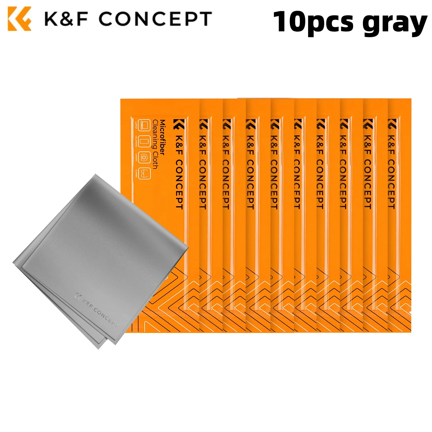 K&F CONCEPT 20/10/6pcsMicrofiber Reinigingsdoekjes Individueel vacuüm verpakte doek voor cameralens Bril Telefoons Scherm 15x15cm