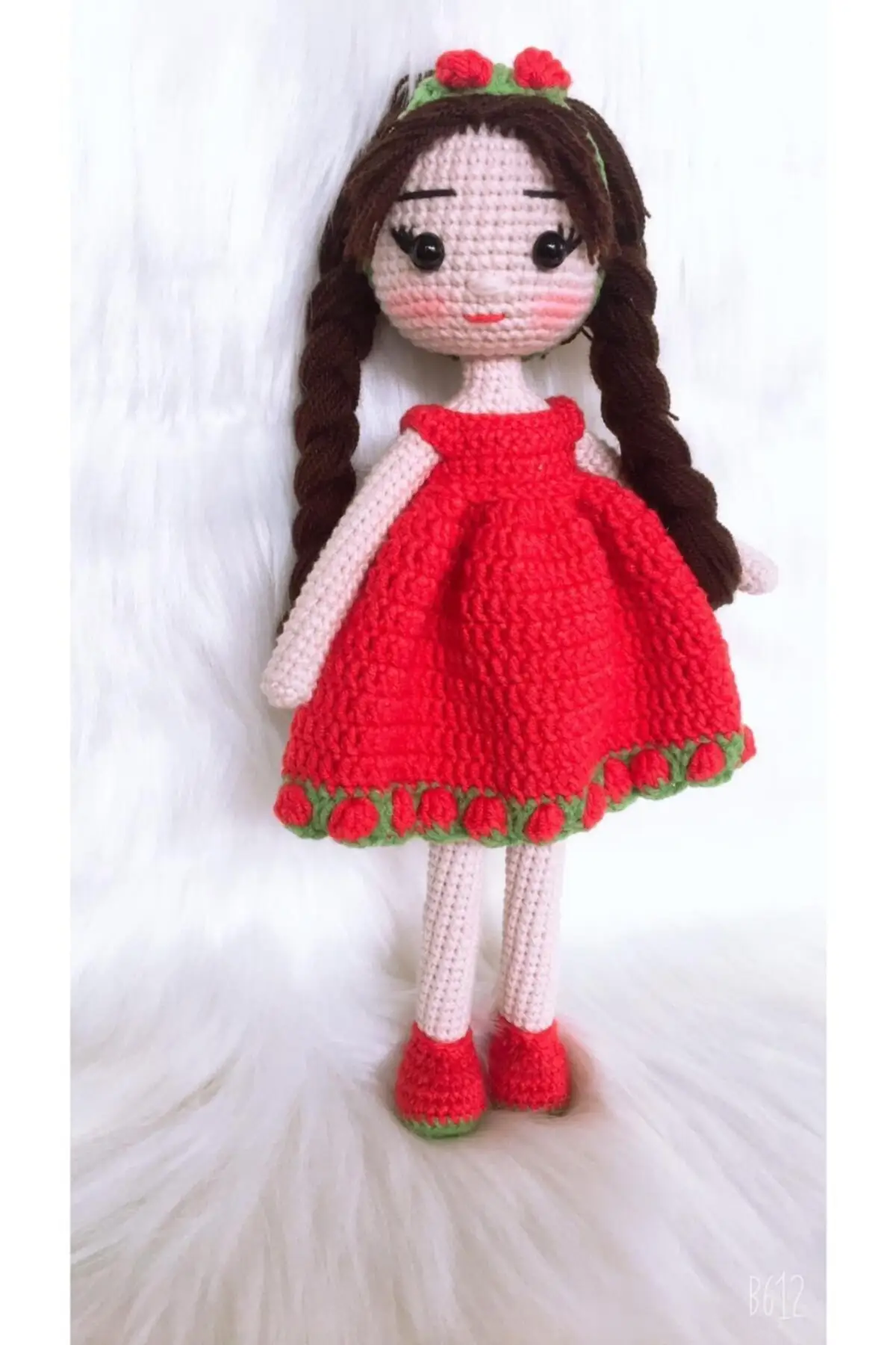 Amigurumi Strawberry Doll 35 cm toy doll machine washable