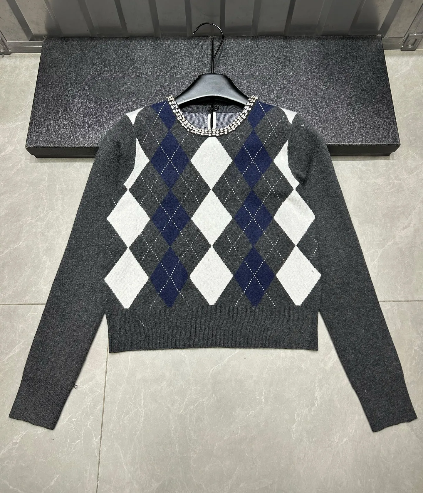 

Винтажные кашемировые вязаные свитера Argyle, осенне-зимние модные женские пуловеры, милые женские шикарные свитера, уличная одежда, топы F439