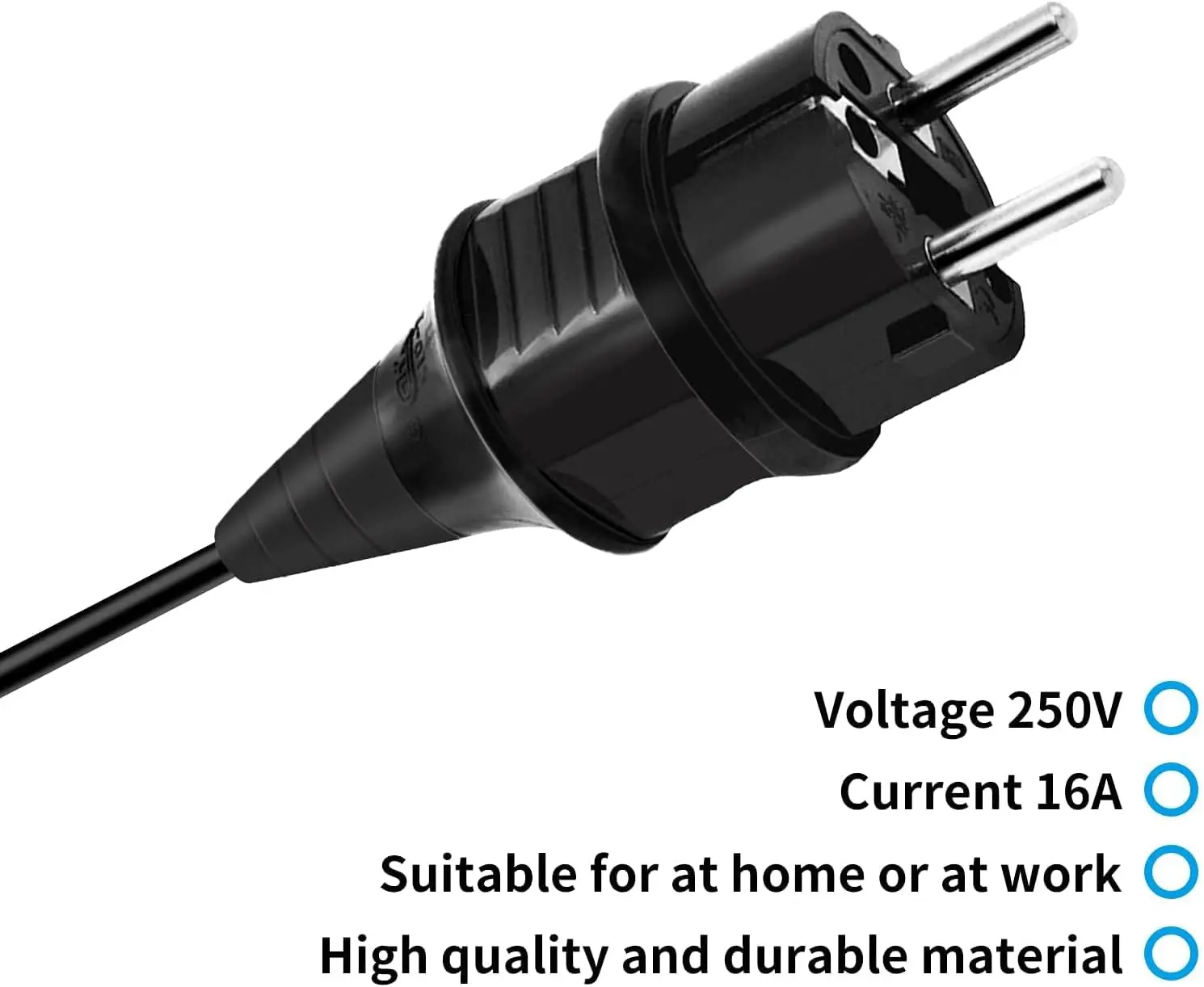 4 stks EU Elektrische Mannelijke Schuko Plug Wisselstroomadapter met Schroevendraaier, 250 V Buitenstekker IP44 Frankrijk/Duitsland Connector Draadbaar