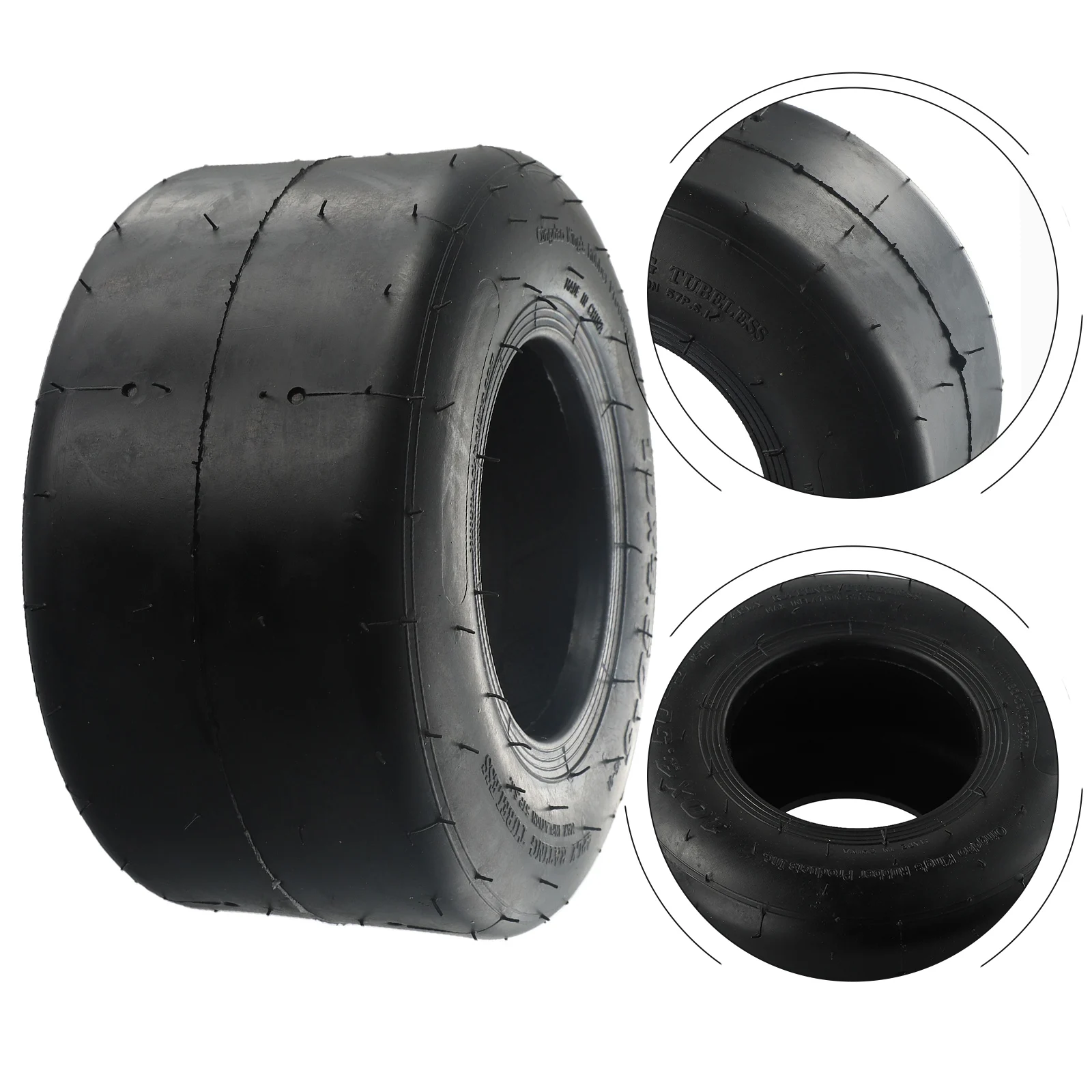 

Go Kart Tires Front And Rear Tubeless Tires Wearproof 10x4.50-5/11x7.10-5 Go Kart Replacement Parts For Go Kart
