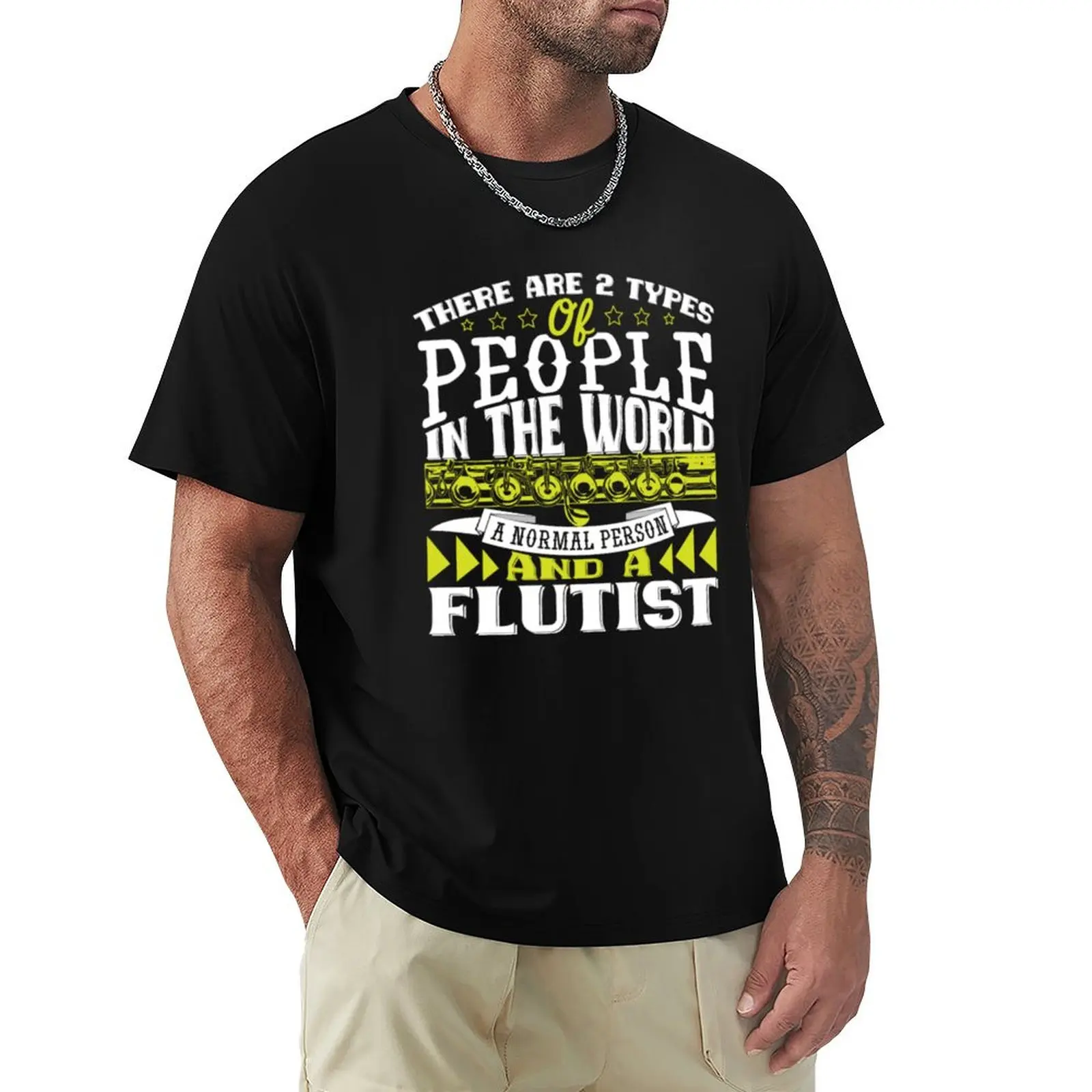 

Flutist music In The world T-shirt vintage Blouse funnys anime clothes black t shirts for men