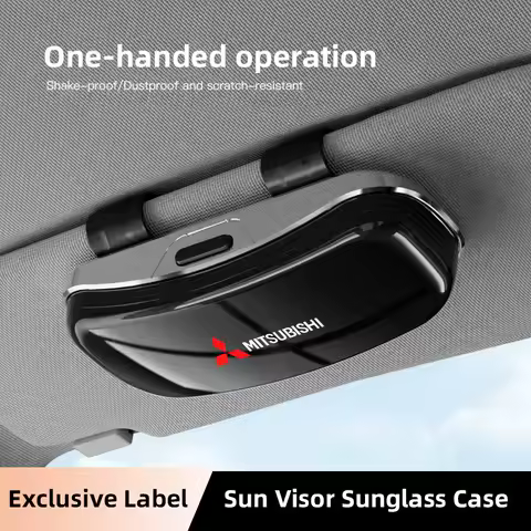 Car Sun Visor Glasses Case Box Sunglasses Storage Clip For Mitsubishi Xforce ASX L200 Eclipse Cross Outlander Pajero Xpander EK