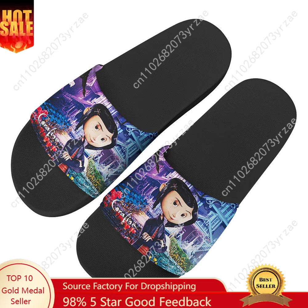 

Coraline Flip Flops Home Slipper Mens Womens Teenager Family Slippers Fashion Bathroom Pool Casual Sandals Custom Made Shoes