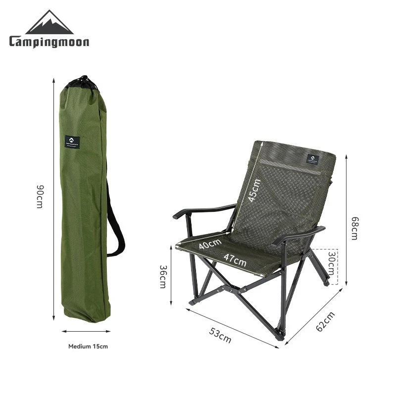 

CAMPINGMOON F-1003-WK Ogawa Chair New Outdoor Hanging Fishing Chair Summer Breathable Mesh Camping Folding Chair