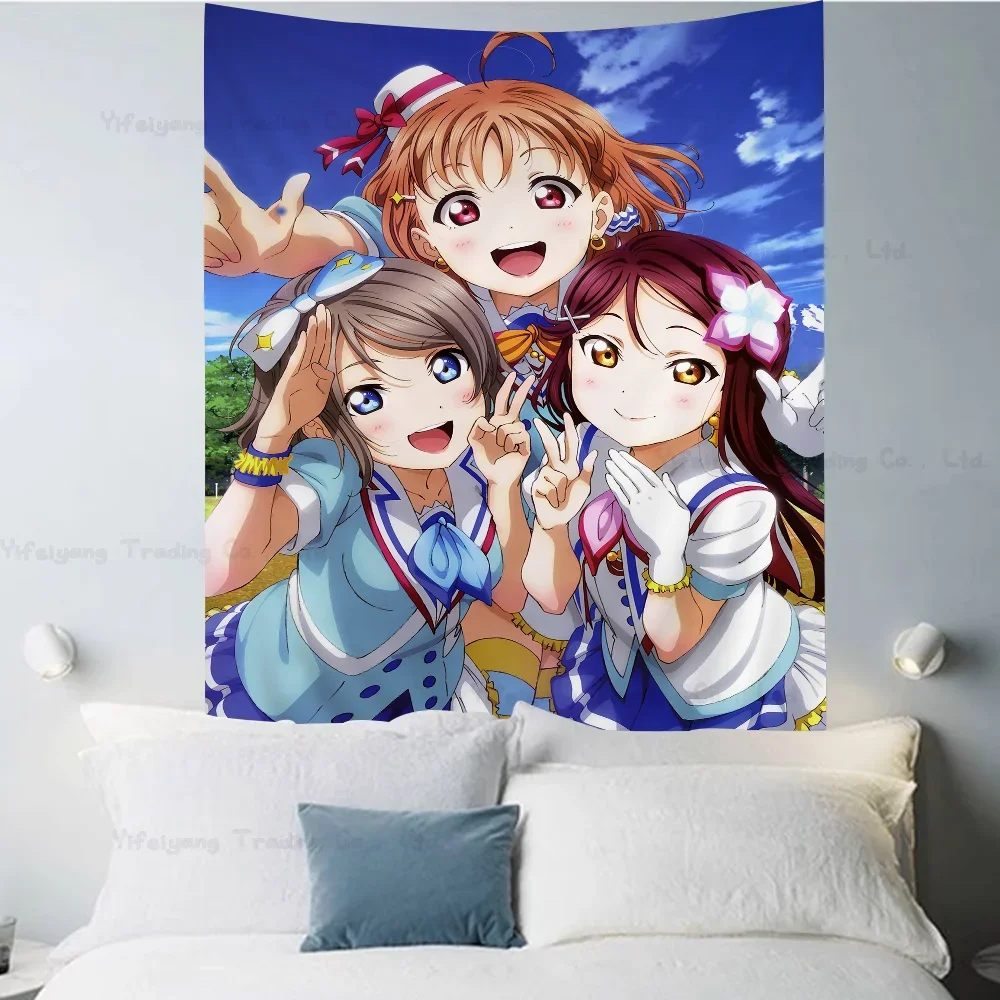 LoveLive! Japanese Original TV Anime Cartoon Tapestry Art Science Fiction Room Home Decor Wall Hanging Sheets