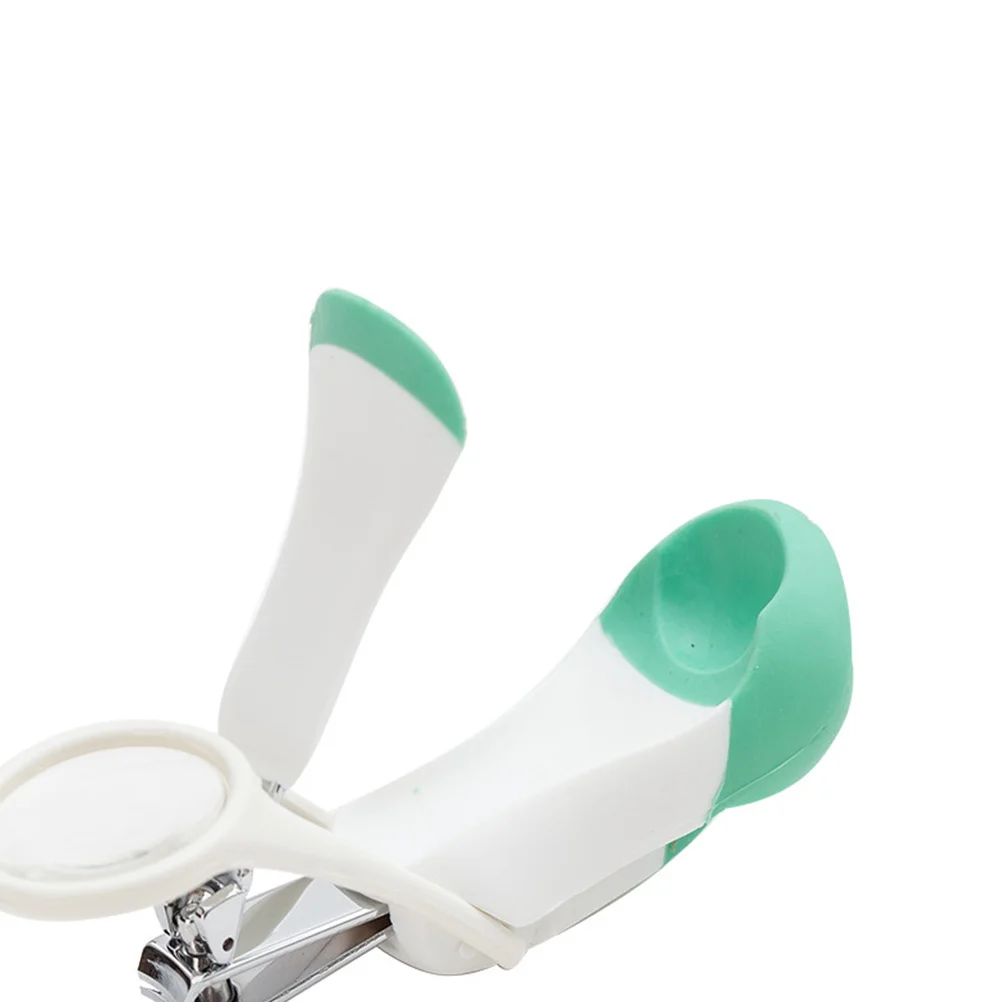 

Baby Nail Clippers With 2X Magnifier Fold-Away Design Safe Nail Care Steady Grip Infant Clipper Ergonomic Handle Stainless Steel