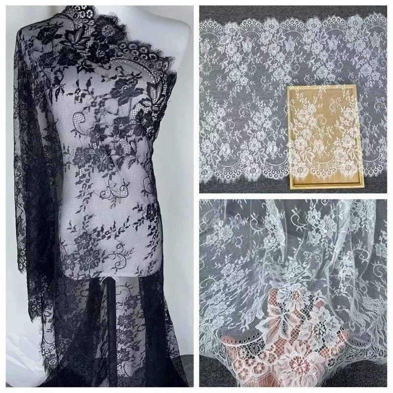 

Кружевная ткань с сетчатым узором для рукоделия и свадебных платьев шириной 75 см, экспортная по ультранизкой цене за 3 метра, акция