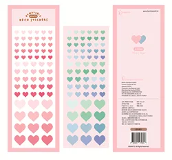 2 sztuk/zestaw koreański Import marki BONITO gradientu serca naklejki papierowe Scrapbooking Diy Journal biurowe Deco estetyczne naklejki