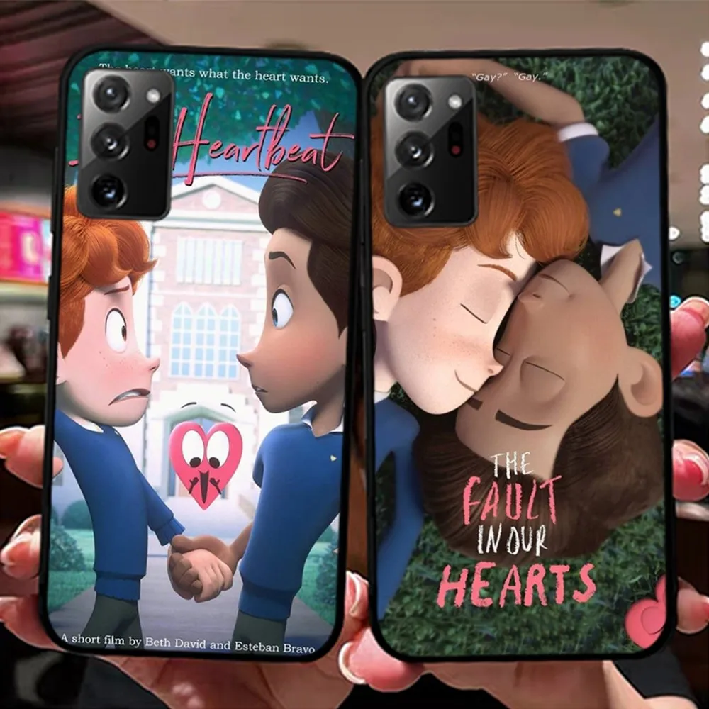 In a Heartbeat Animation Phone Case For Samsung Note 8 9 10 20 pro plus lite M 10 11 20 30 21 31 51 A 21 22 42 02 03