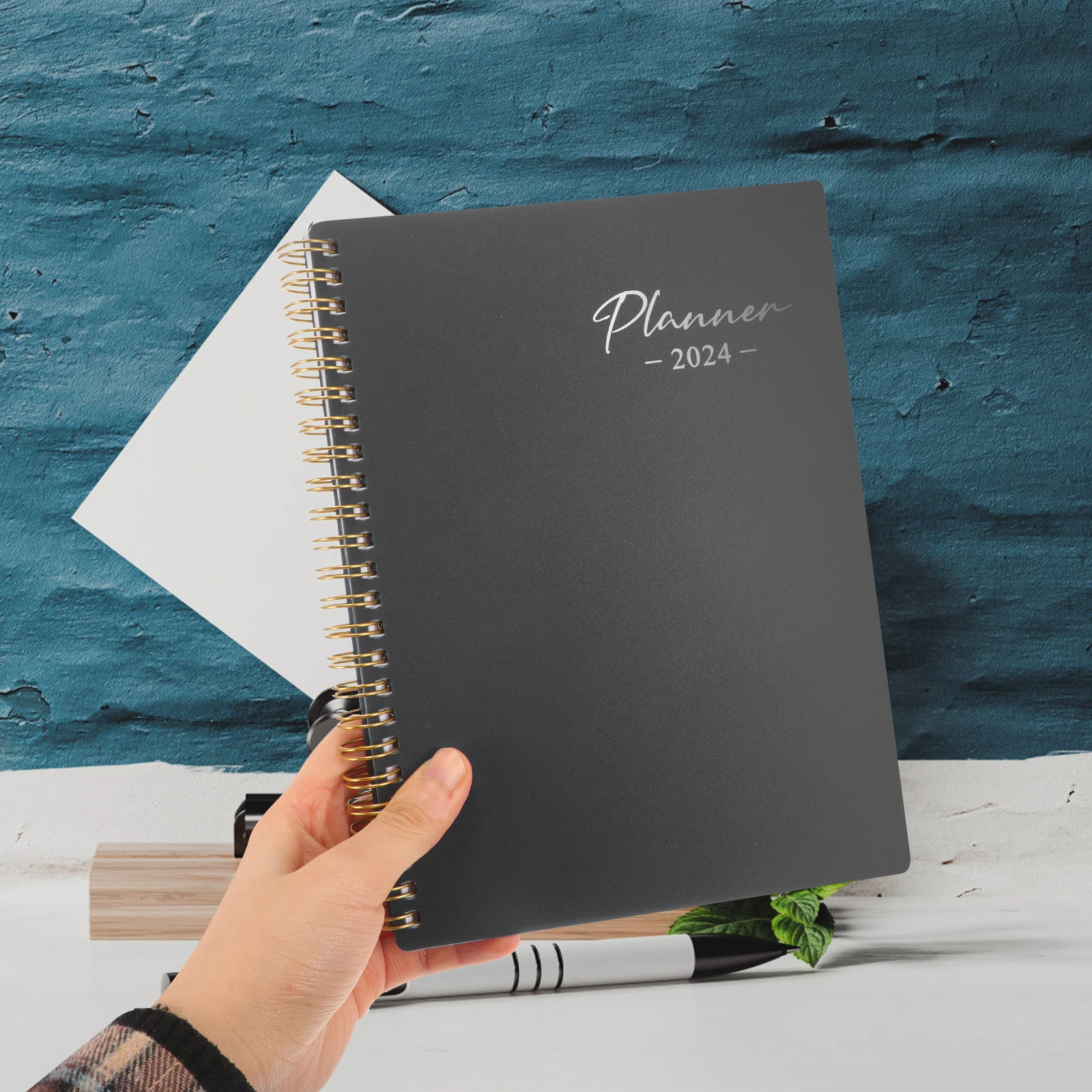 

PP Cover Notepad Teacher Planner Portable Academic Agenda Book Daily Paper Student