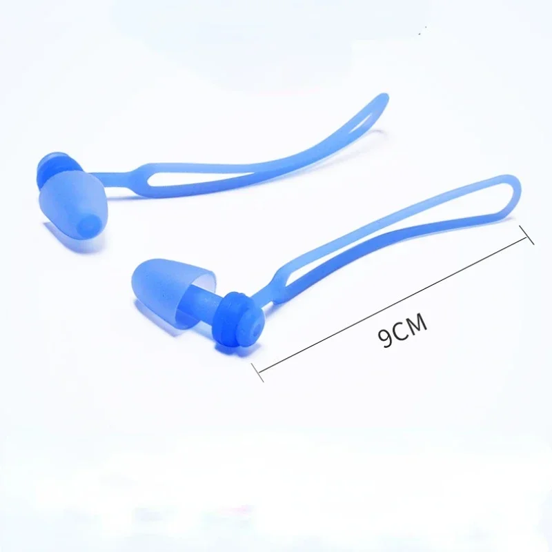 Anti-lost Swimming Earplugs Waterproof Noise Reduction Soft Silicone EarPlugs with Rope for Sleeping Swimming Ears Protection