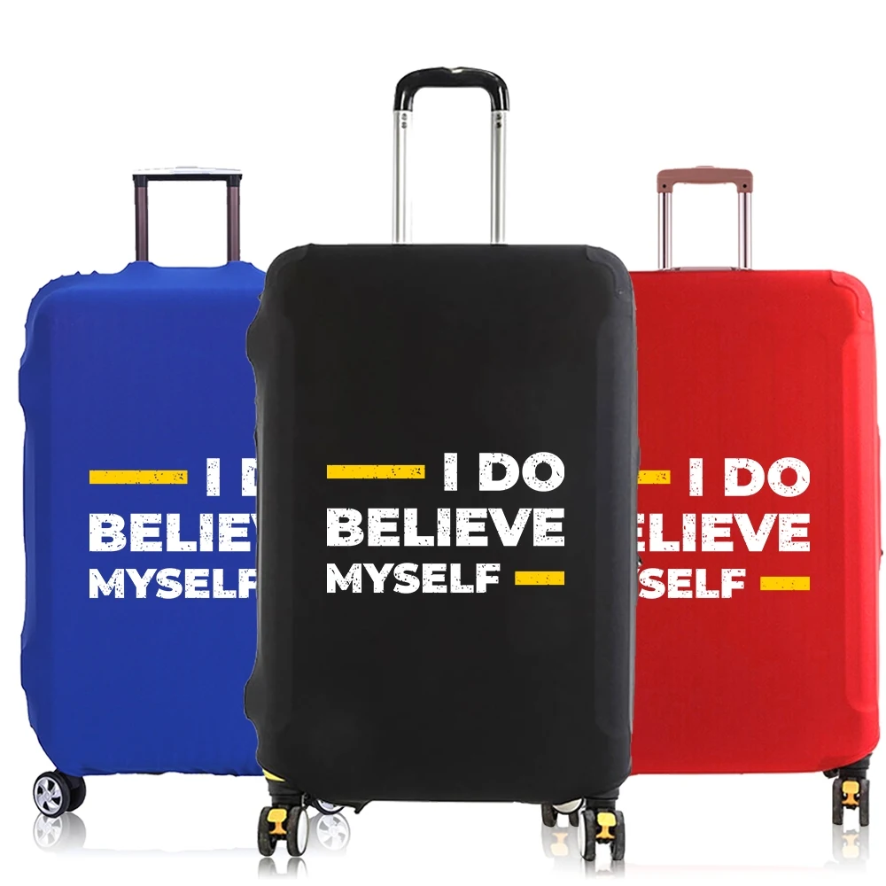 

Luggage Cover Suitcase Protector "I Do Believe"Phrase Thicker Elastic Dust cover for 18-30 Inch Trolley Case Travel Accessories