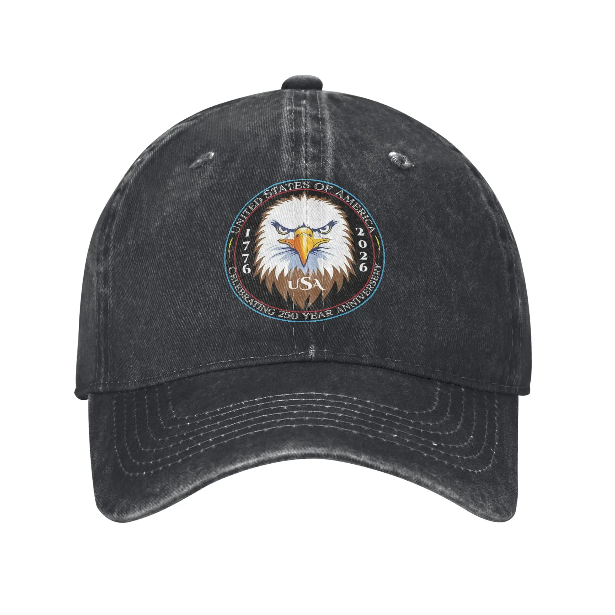 America 250 Year Anniversary  Printed Caps for Men Women Cotton  Trucker Hat Lerisure Wear Baseball Cap Adjustable