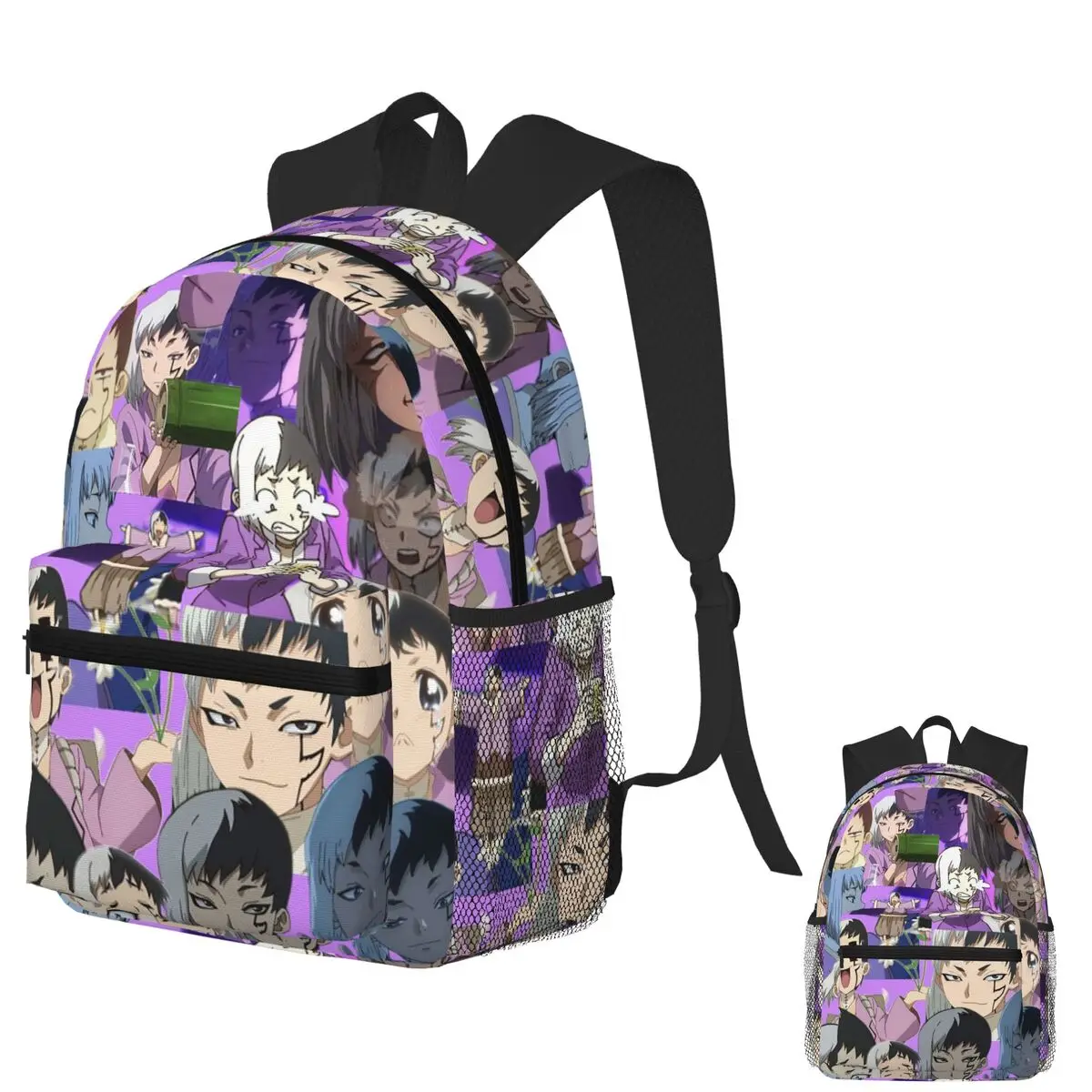 Gen Asagiri Dr Stone Apan Anime Studente Zaino Borsa da scuola Escursionismo Viaggio Zaino per uomo Donna Moda Bookbag Borse a tracolla