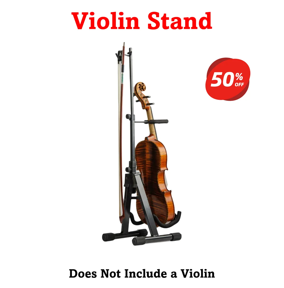 

Heavy-Duty Foldable Violin Stand - Portable & Space-Saving Musical Instrument Holder