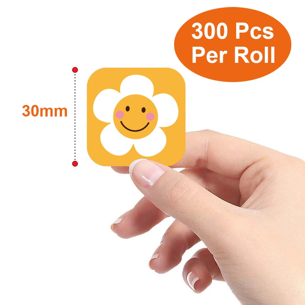 Cute Cartoon Floral Thank You Stickers Holiday/Birthday/Wedding Party Gifts Decor Seal Sticker Baking Envelope Labels