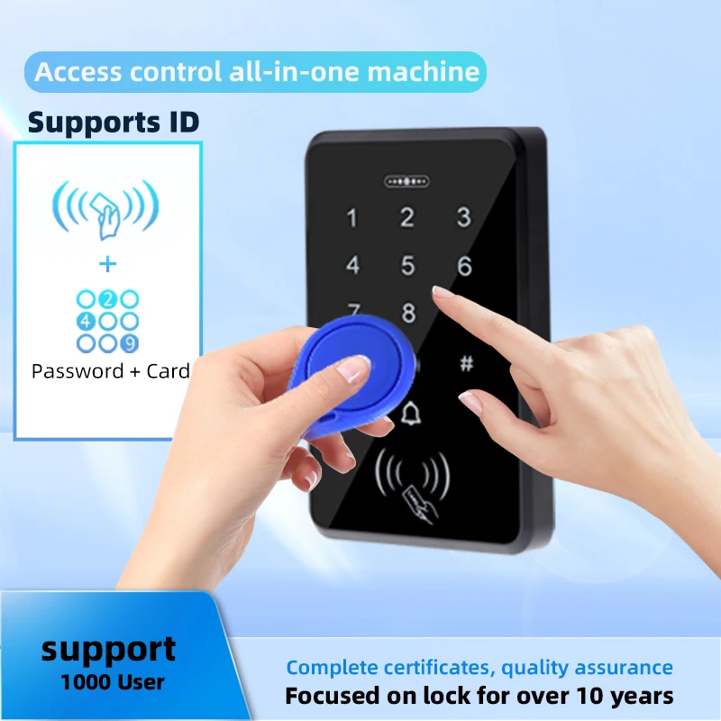 

Digital password card swiping unlock door lock keyboard access control 1000 user panel card reader door lock system 125Khz RFID