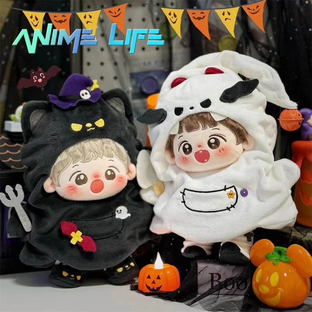 Original Halloween Demon Cat Ghost Suit For 10cm Doll Toy Costume Clothes Cosplay Hallowmas Kids Gift Cute