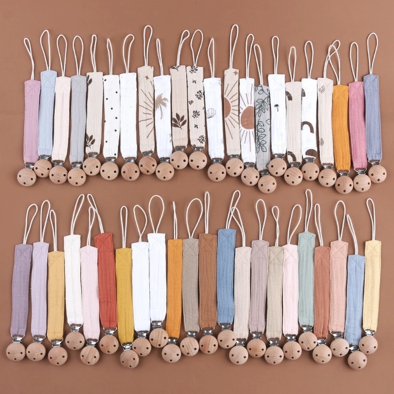 Catena di Clip per ciuccio per bambini in cotone nuovo supporto per capezzolo neonato giocattoli per massaggiagengive ciuccio Anti-goccia Clip a catena per succhietto regalo per Baby Shower