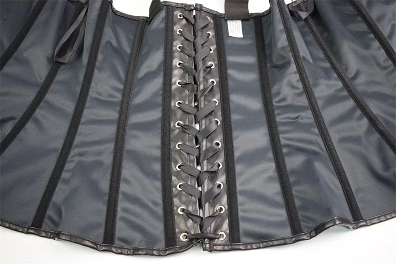 Faux Leather Harness Court Shaper Overbust Corselet Women Sexy Buckled Bustier Waist Trainer Vest Corset Overbust image 6