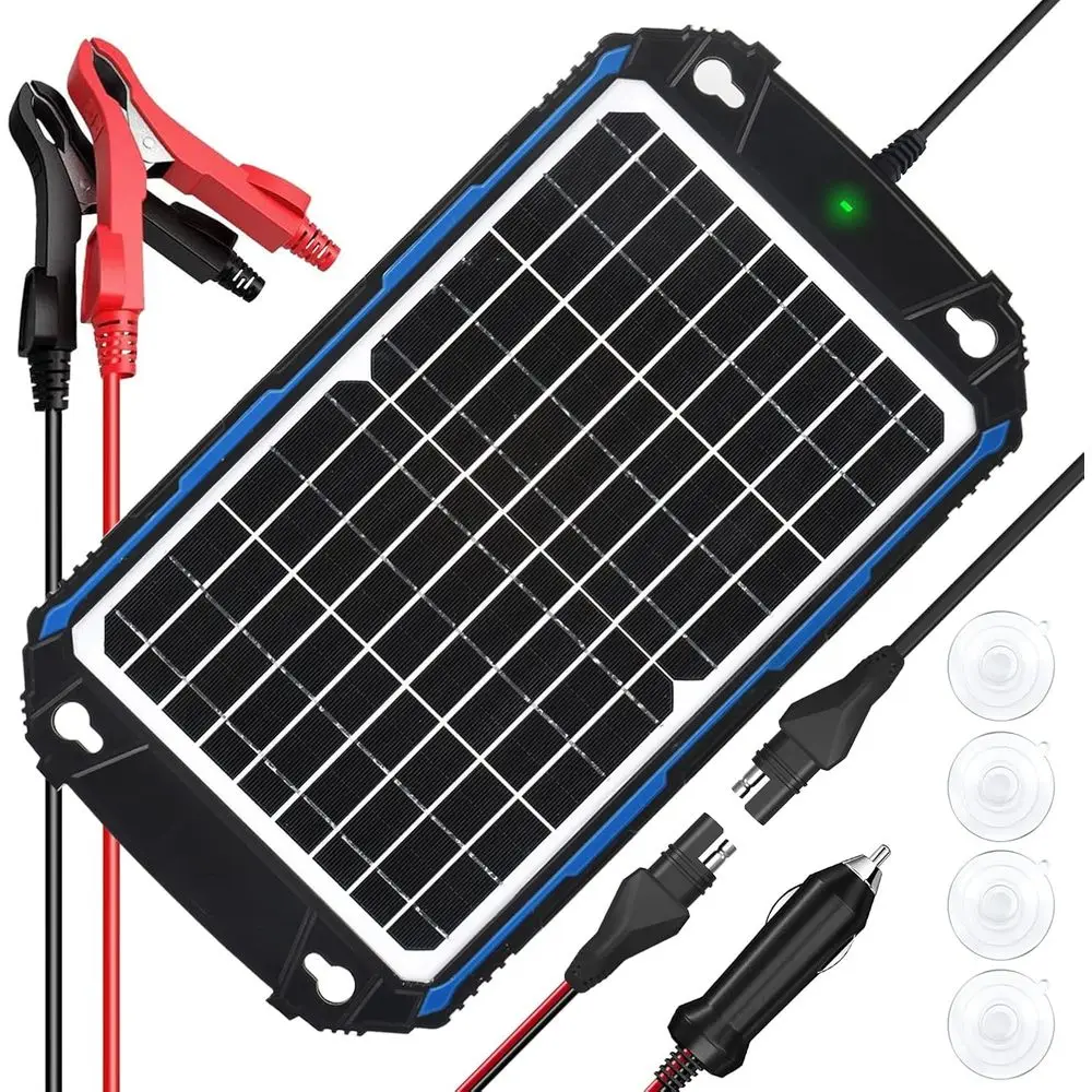 Waterproof 12W 12V Solar Battery Charger & Maintainer Pro, Built-in UltraSmart MPPT Charge Controller, 12 Volt Solar Panel Trick