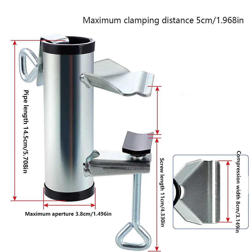 Portable Umbrella Bracket Parasol Holder Anti Rust Garden Umbrella Fixing Clip Bracket for Garden Courtyard Balcony