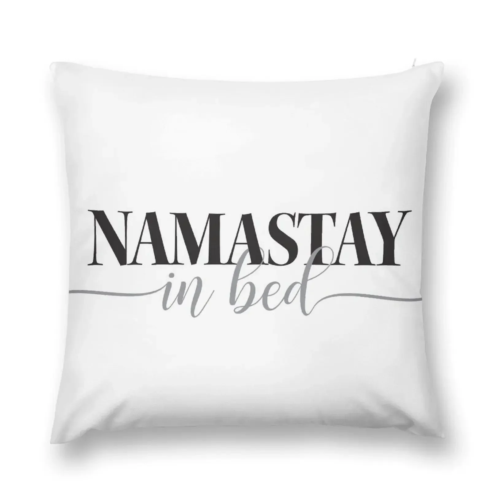 Namastay in Bed Throw Pillow Pillowcase Marble Cushion Cover pillow