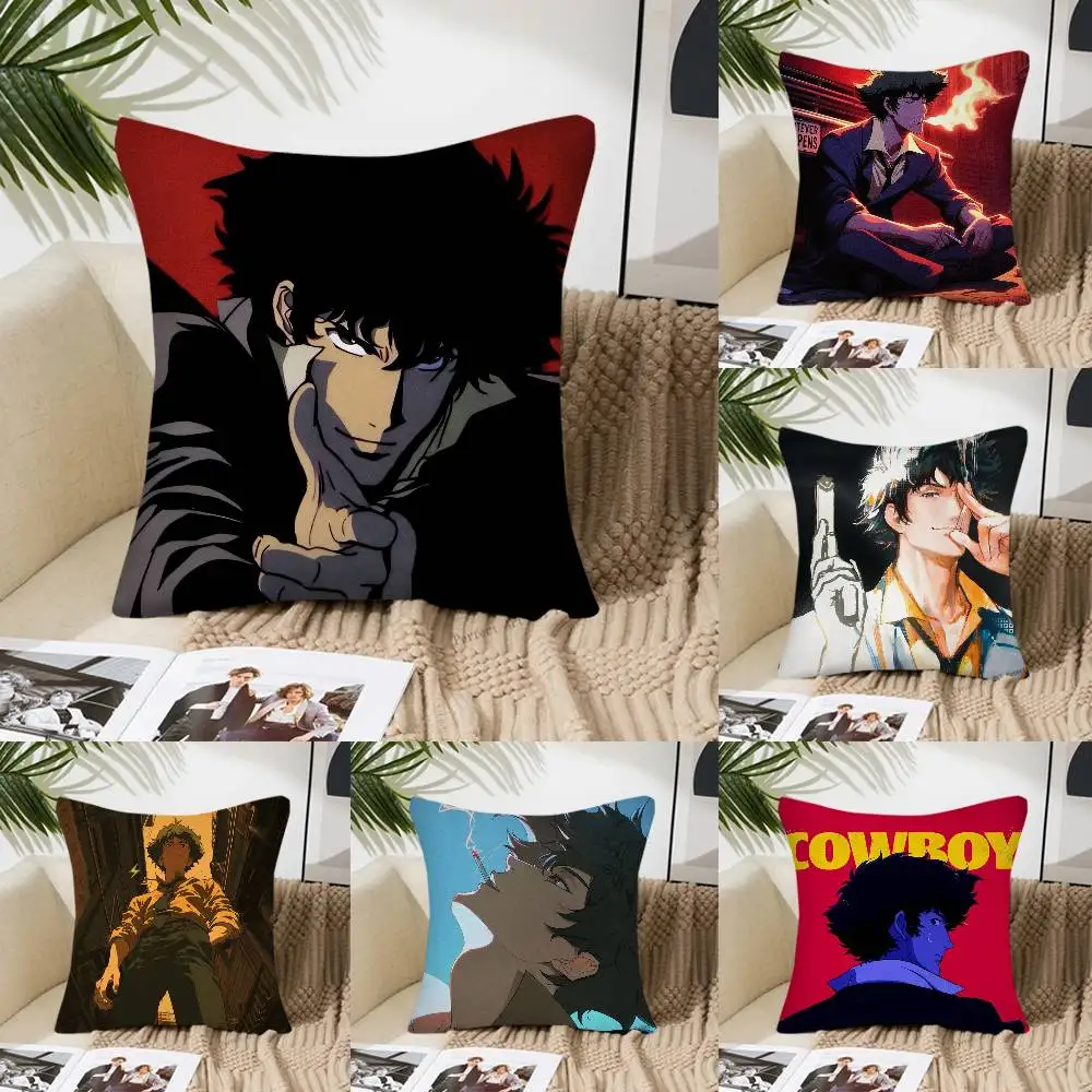 Animation C-Cowboy B-Bebop Spike Pillow Case Fashion Square Pillowcase Bedroom Sofa Room Ins Decoration Leisure