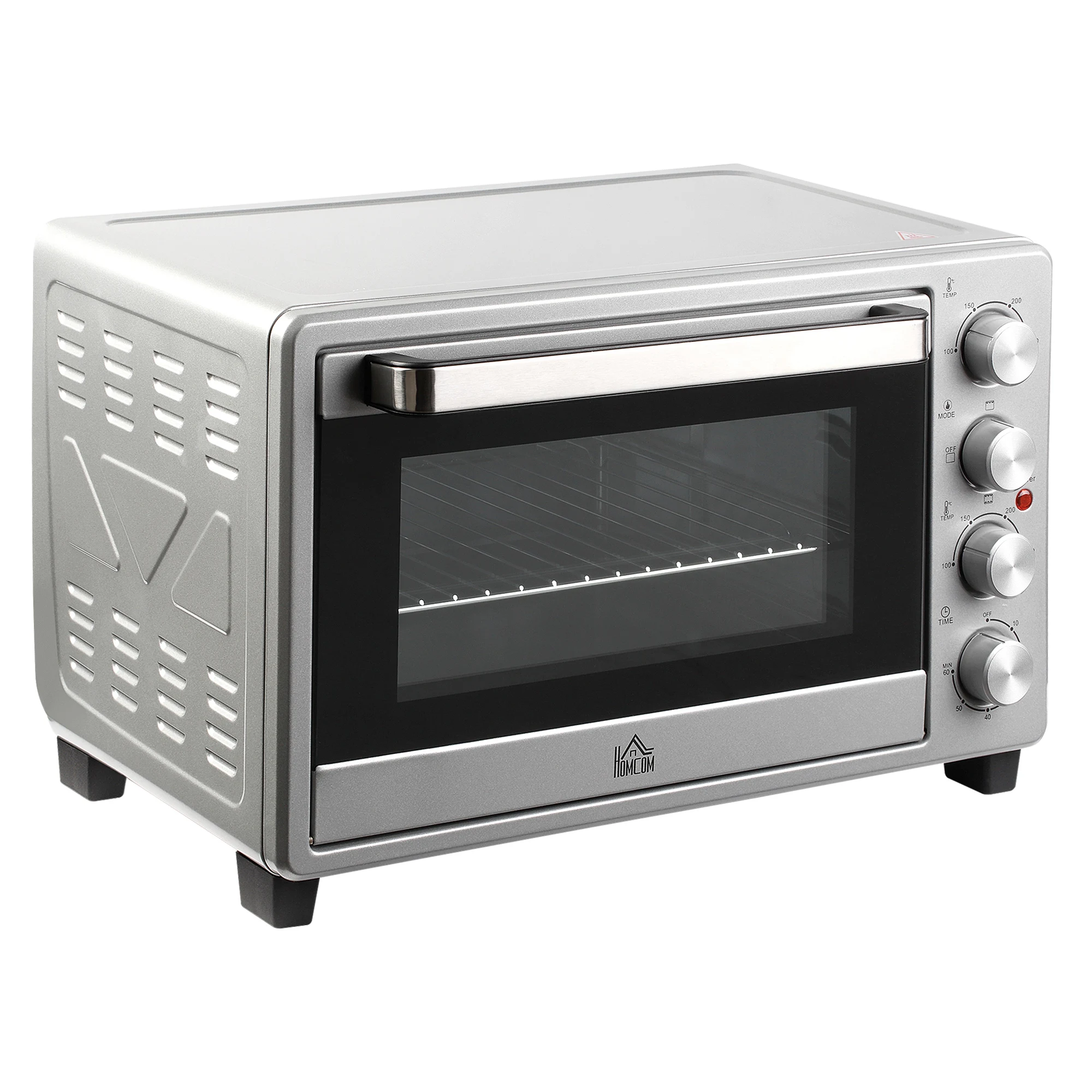 HOMCOM Mini Electric Oven 32L 1600W 52,2x38,1x33,5 cm Silver