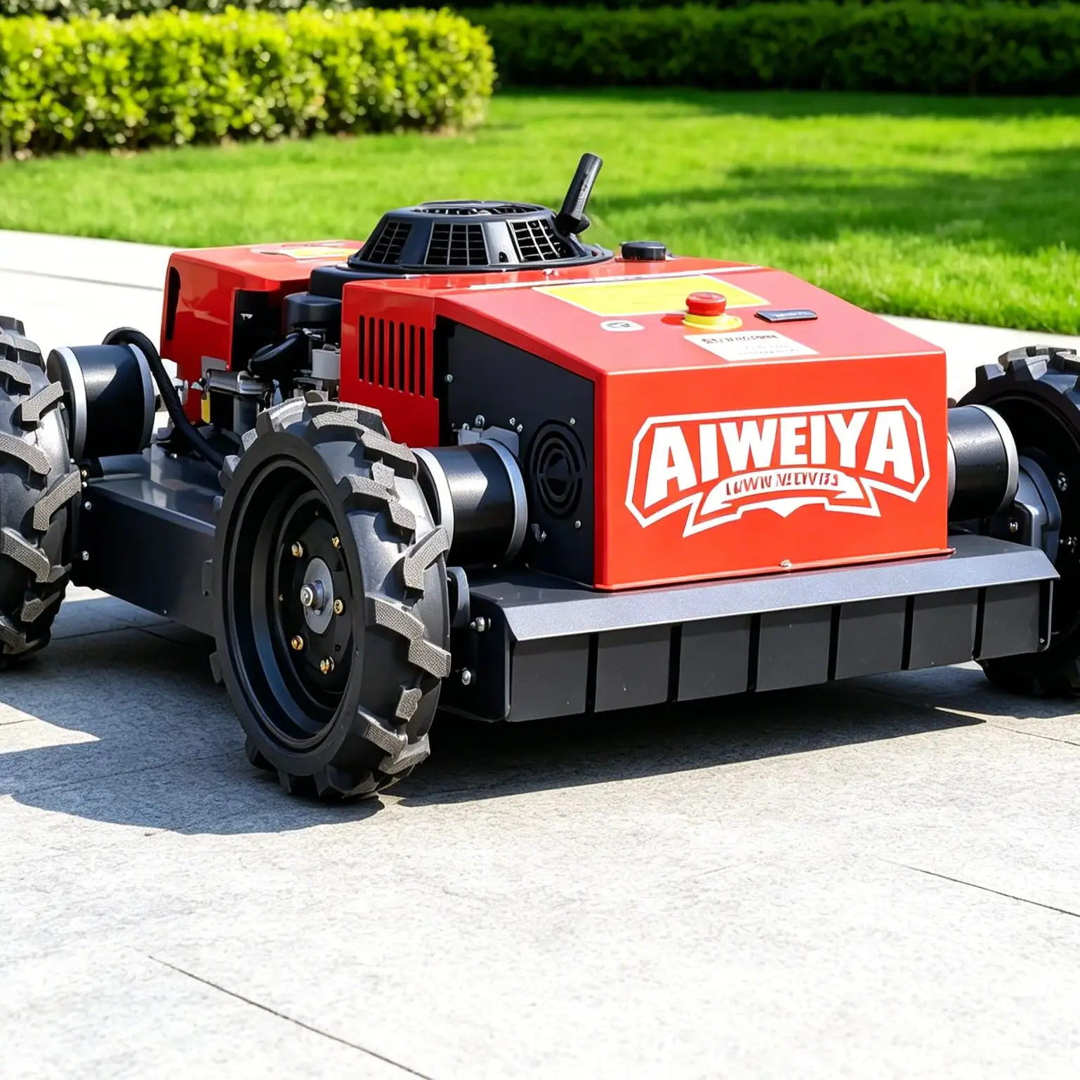 Customized Lawn Mower Robot Four Wheel Drive Remote Control Flail Mower Gas Lawn Mowers For Slope Grass Trimming