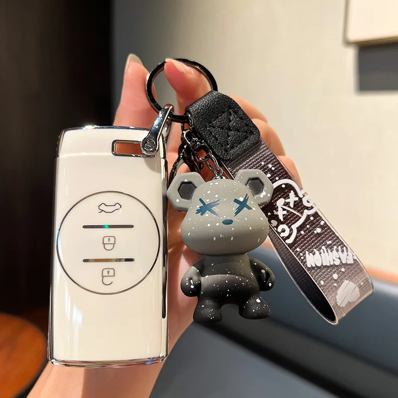 

Fashion TPU Car Key Remote Case Cover For Chery Tiggo 7 Pro 8 Pro Tiggo 2 3x Arrizo 5 Pro Exeed Txl Tx Lx Gx 5x EQ7 Keychain