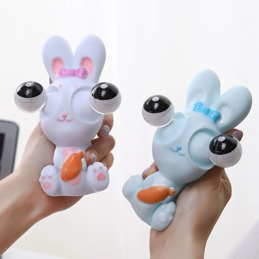 Simulation Rabbit Eyeball Burst Rabbit Cartoon Animal Popping Out Eyes Squeeze Ball Toys Creative Funny Squeeze Stretching Ball