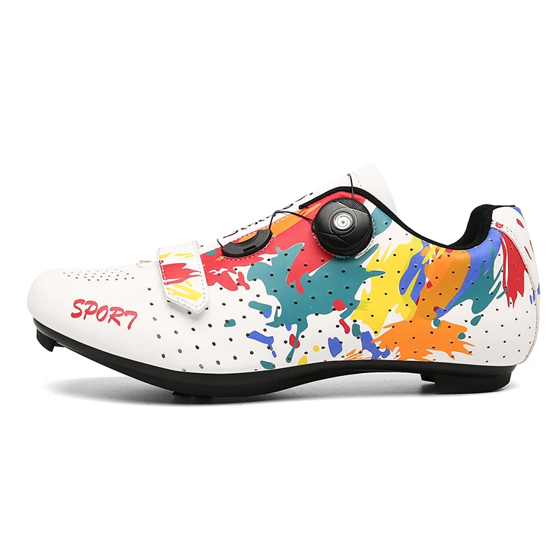 2023 MTB-Radschuhe Herren Mountainbike-Schuhe Rennrad-Straßenfahrrad-Flachschuh-Sneaker mit Klettverschluss Damen Dirt-Speed-Routen-Fahrradschuhe SPD – Detail 21