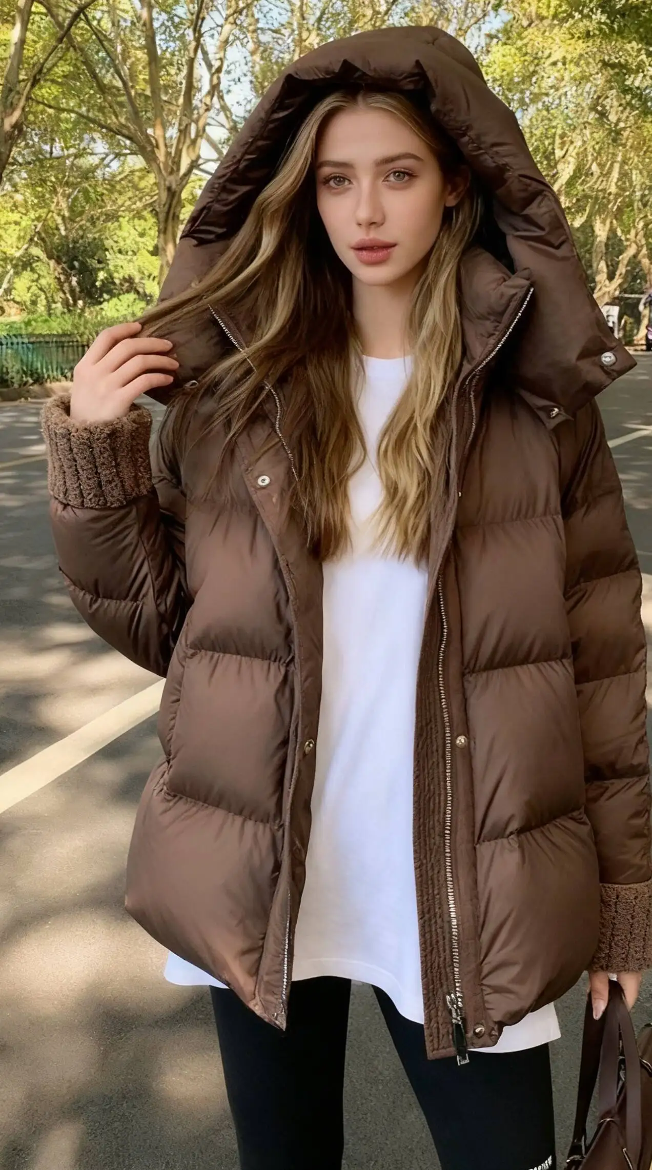 

Парки женские уличные зимние с полиамидной подкладкой на молнии, двухслойные, с несколькими карманами, потайные, для треккинга, пешего туризма, водонепроницаемые, Ins