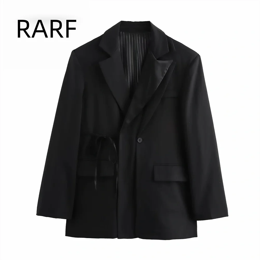 

2024 Autumn/Winter New Product Women's Double layered Collar Double breasted Wide Casual Suit Coat