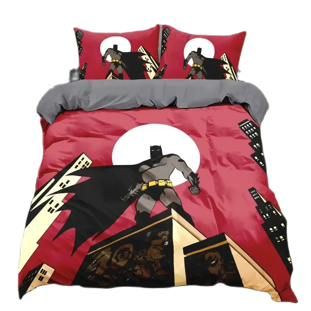 Superhero Batmans Bedding Sets,3D printing Anime Batman duvet cover,home textile comforter set soft home textile