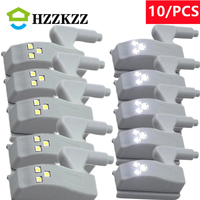 LED 10/PCS Inner Hinge Lamp Under Cabinet Lights Universal Wardrobe Cupboard Sensor Lights for Bedroom Kitchen Closet Night Lamp